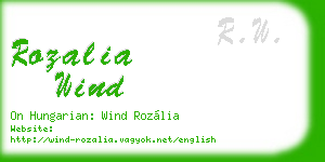 rozalia wind business card