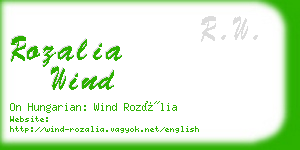 rozalia wind business card